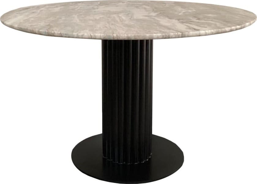 Richmond Interiors Eettafel Nyon beige 120Ø Beige Eettafel