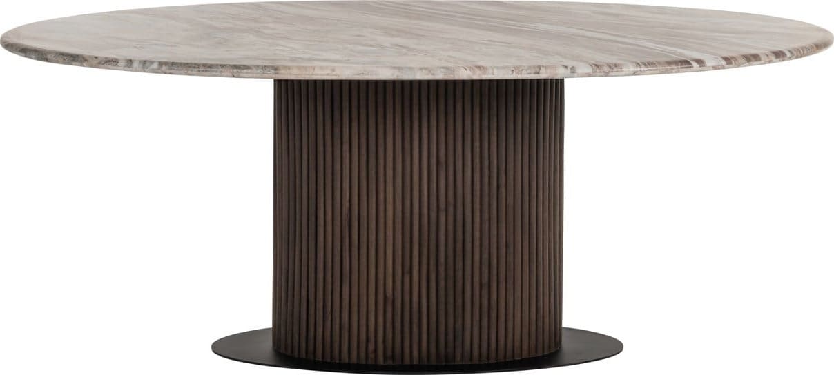 Richmond Interiors Eettafel Rasford dark brown oval 200 Bruin Eettafel