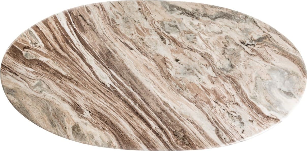 Richmond Interiors Eettafel Rasford dark brown oval 200 Bruin Eettafel
