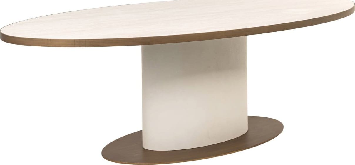 Richmond Interiors Eettafel Tivoli white oval 230 Wit Eettafel