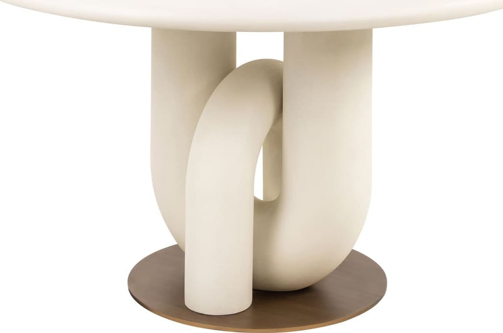 Richmond Interiors Eettafel Winslow white 135Ø Wit Eettafel