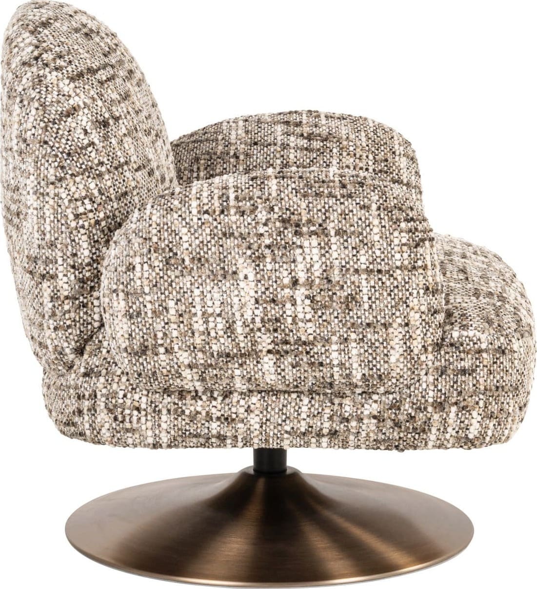 Richmond Interiors Lounge stoel Kagney brown omara swivel Bruin Eetkamerstoel
