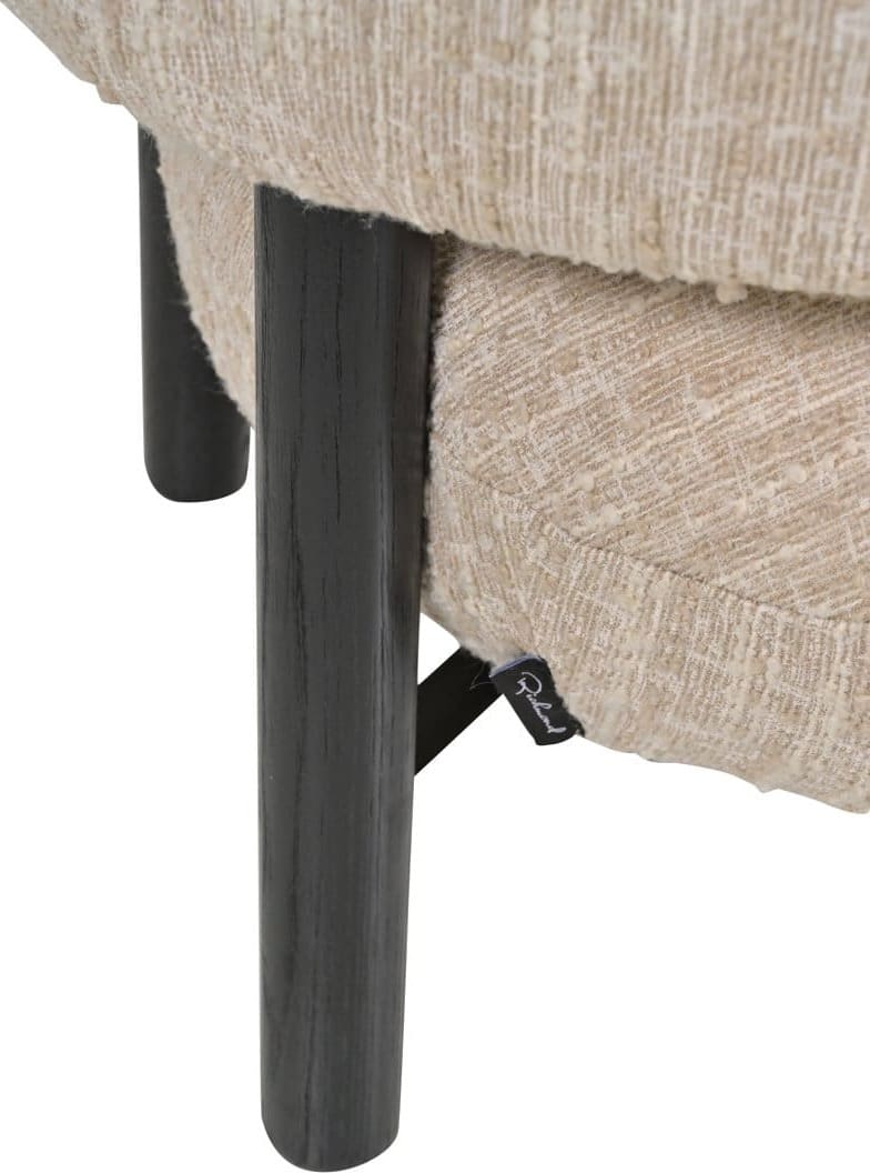 Richmond Interiors Lounge stoel Ornella beige angora Eetkamerstoel