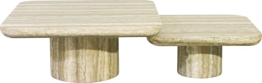 Richmond Interiors Salontafel Denizly grey faux travertine  Salontafel