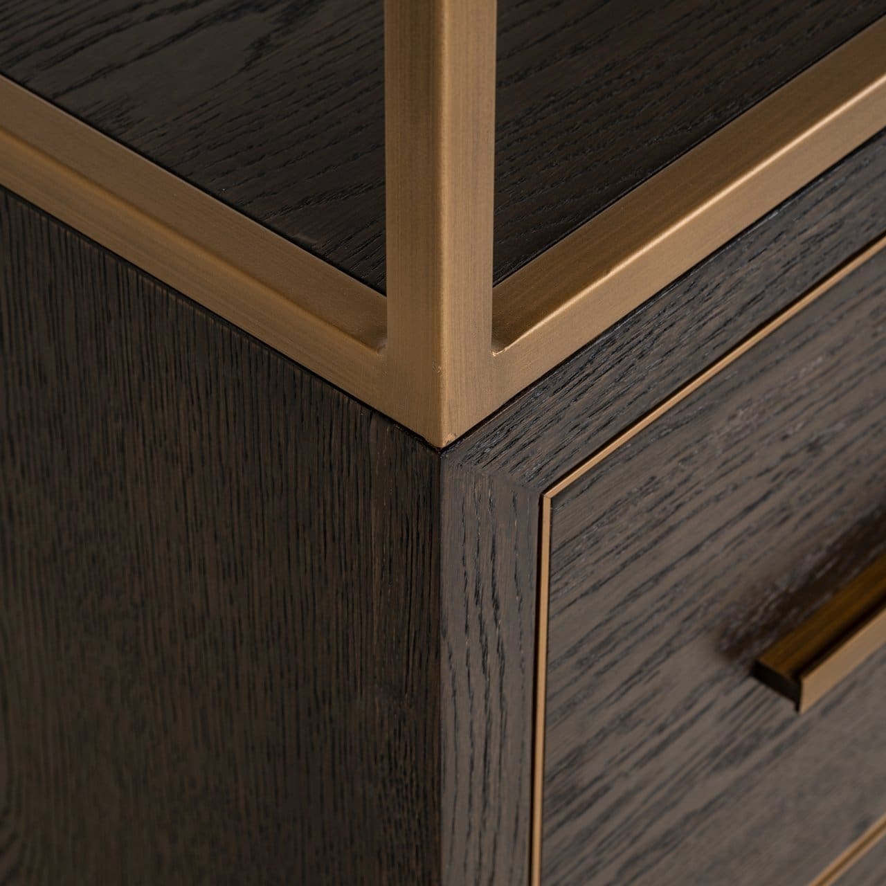 Richmond Interiors Wandkast Carter brown small 2-drawers Bruin Kast