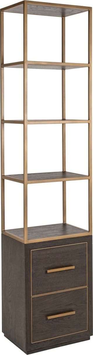 Richmond Interiors Wandkast Carter brown small 2-drawers Bruin Kast