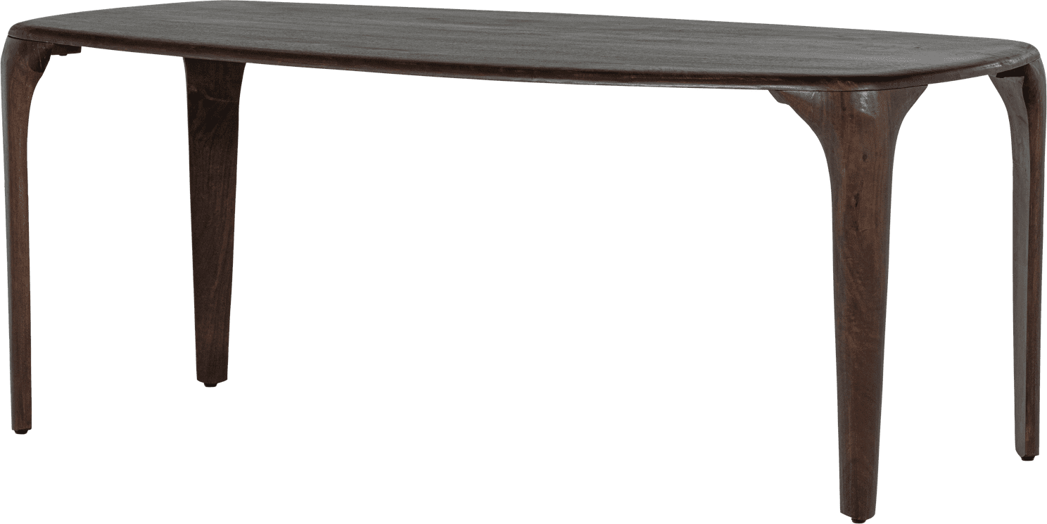 WOOOD Fiore eettafel mango hout donkerbruin 190x95cm Donkerbruin
