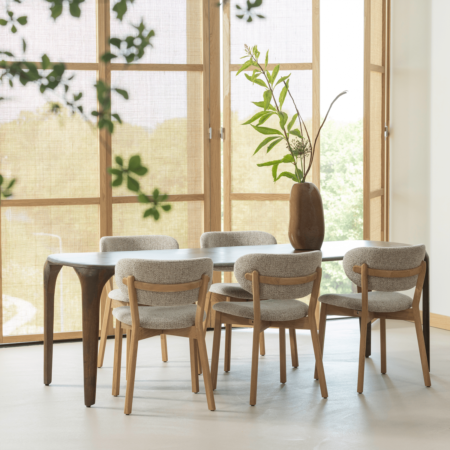 WOOOD Fiore eettafel mango hout donkerbruin 230x95cm Donkerbruin