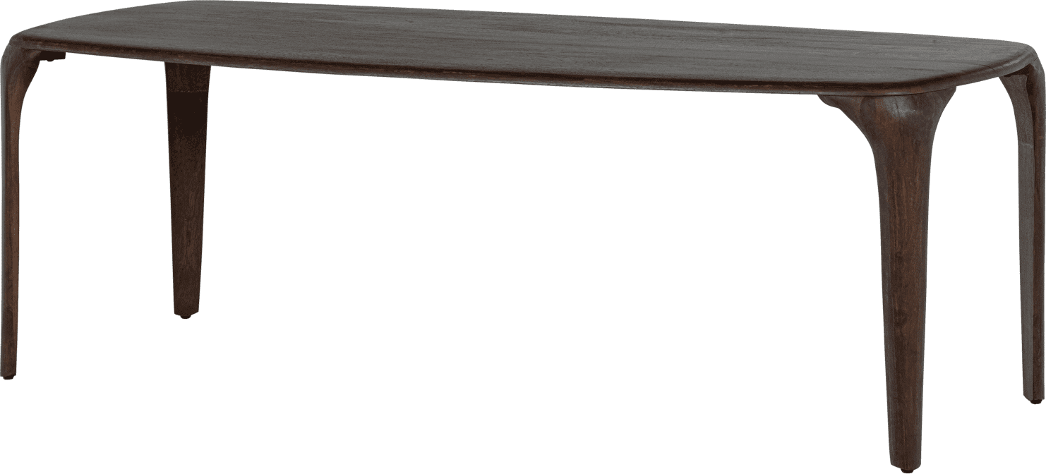 WOOOD Fiore eettafel mango hout donkerbruin 230x95cm Donkerbruin