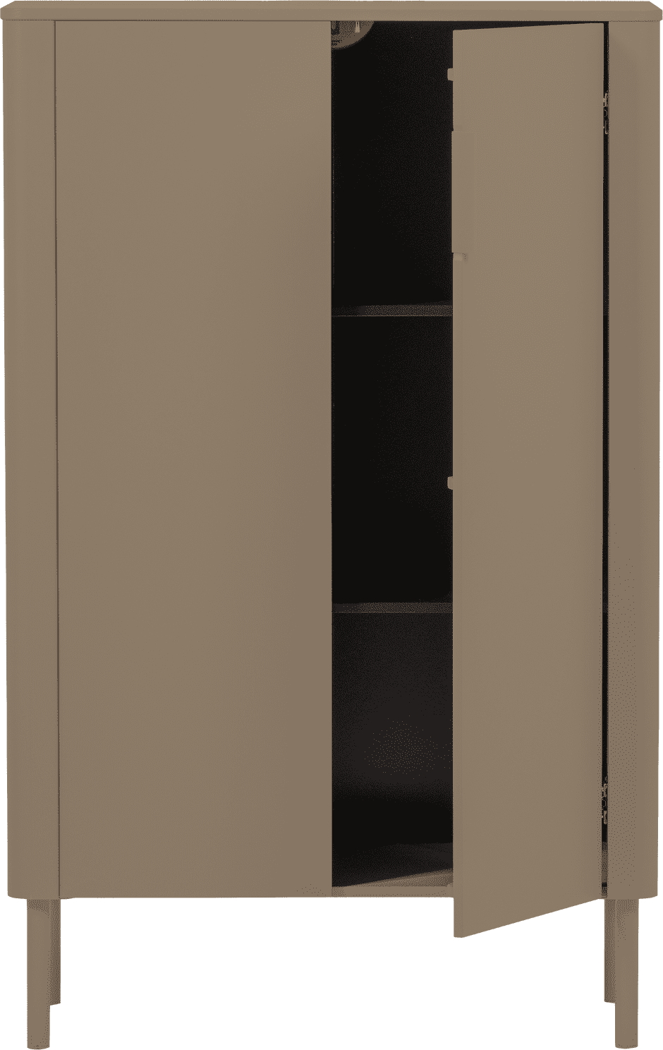 WOOOD Gunnar 2-deurs kast grenen mud Bruin|Taupe Wandkast