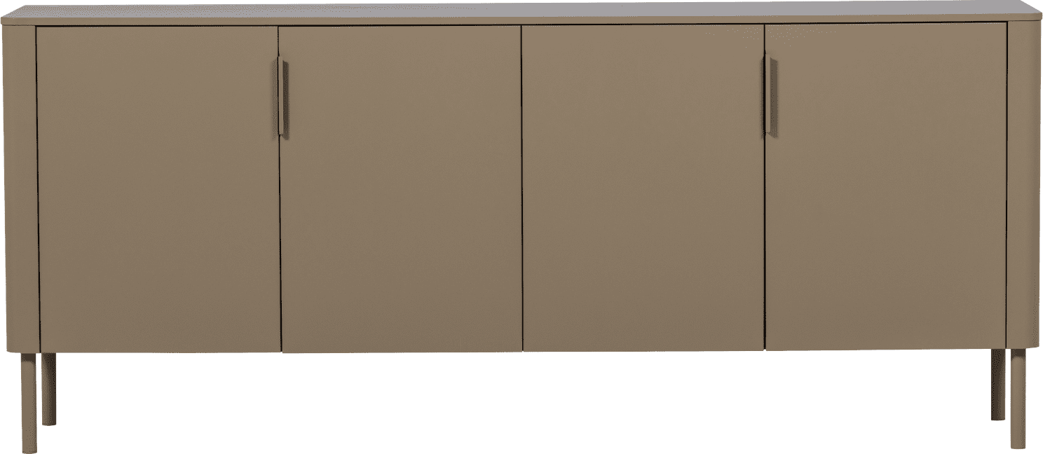 WOOOD Gunnar dressoir 200cm grenen mud Bruin|Taupe Dressoir|Kast