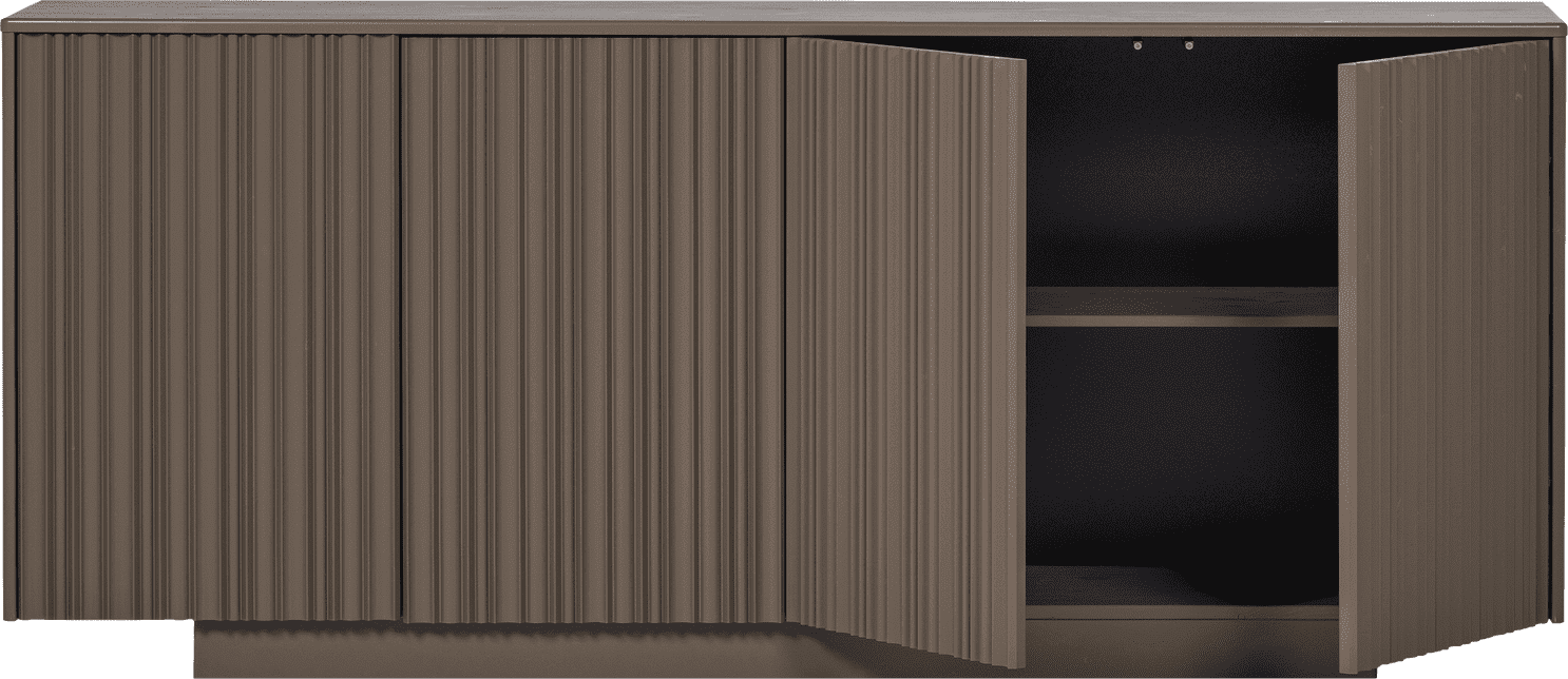 WOOOD Nova dressoir 200cm grenen truffel bruin Truffel bruin Dressoir|Kast