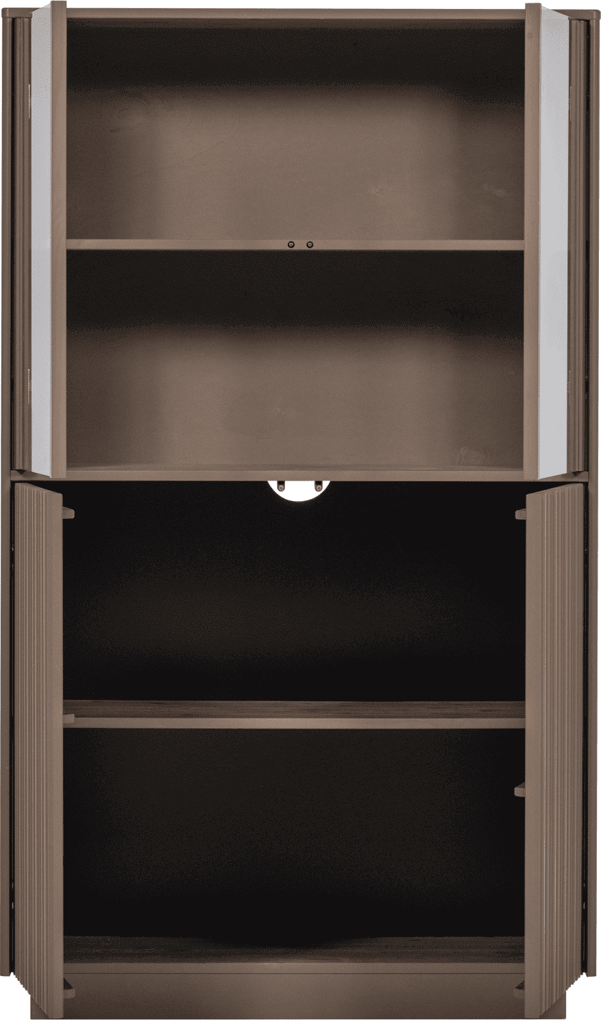 WOOOD Nova lage vitrinekast grenen truffel bruin Truffel bruin Vitrinekast|Kast