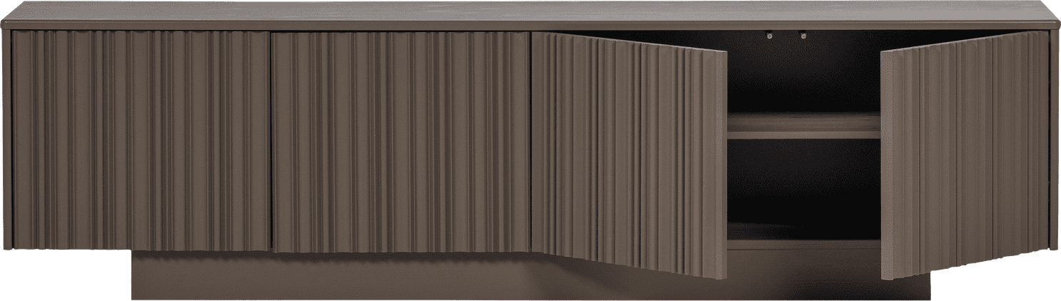 WOOOD Nova tv meubel 200cm grenen truffel bruin Truffel bruin Tv-meubel|Tv-dressoir