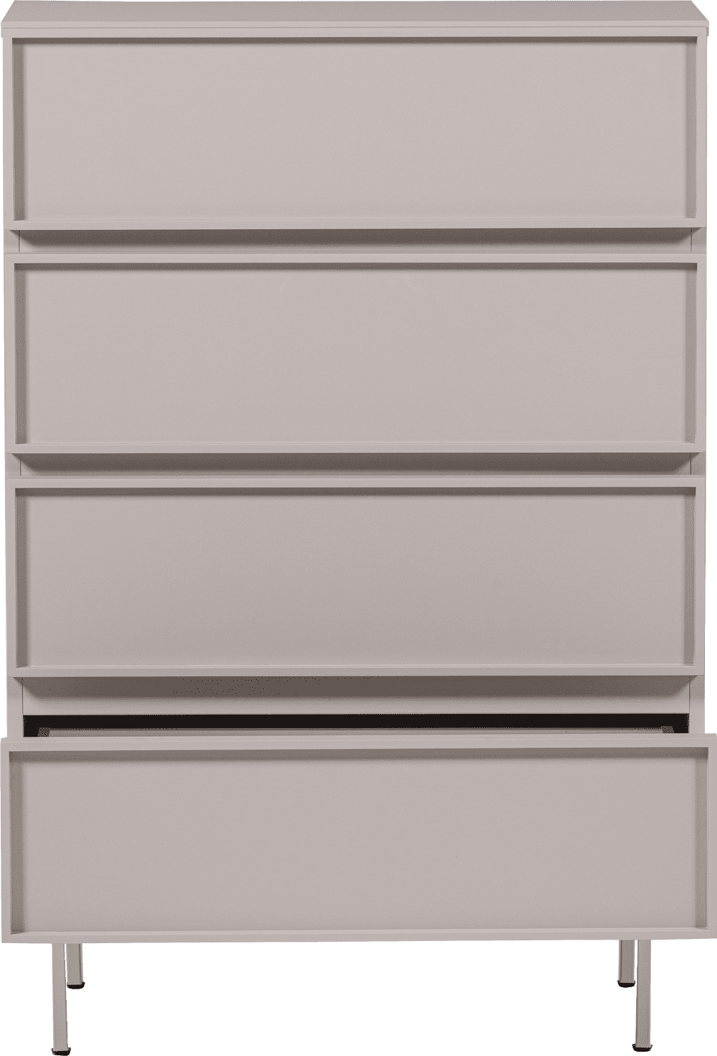 WOOOD Tours ladekast 4 lades melamine/mdf zand Bruin|Beige Ladekast