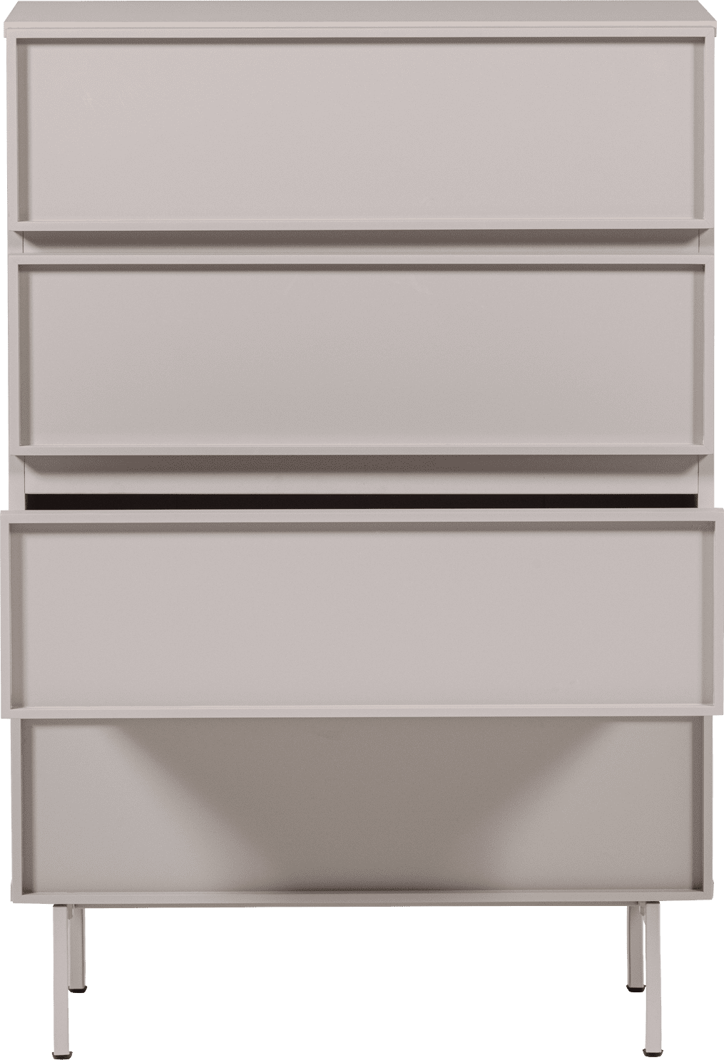 WOOOD Tours ladekast 4 lades melamine/mdf zand Bruin|Beige Ladekast