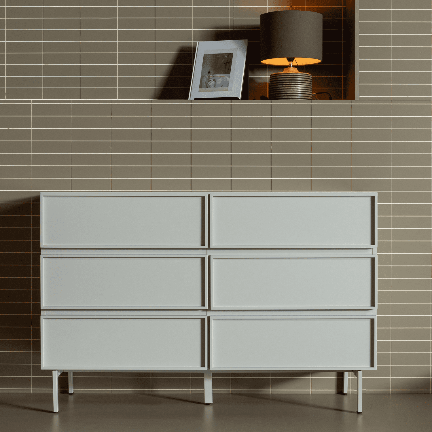 WOOOD Tours ladekast 6 lades melamine/mdf zand Bruin|Beige Ladekast