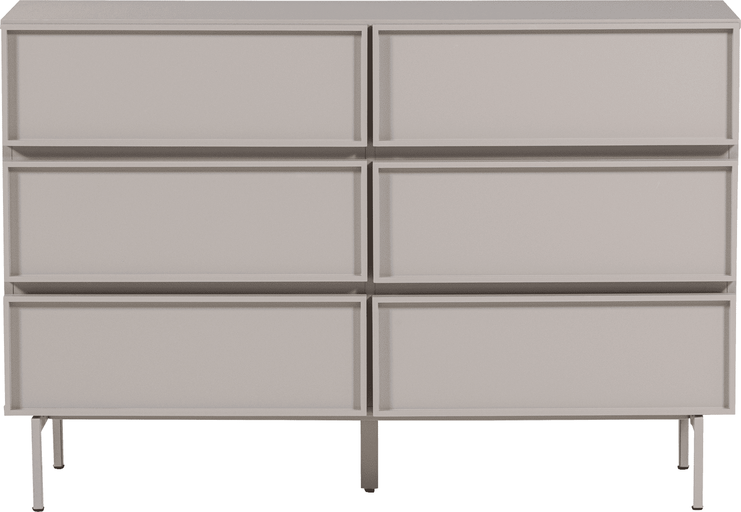 WOOOD Tours ladekast 6 lades melamine/mdf zand Bruin|Beige Ladekast