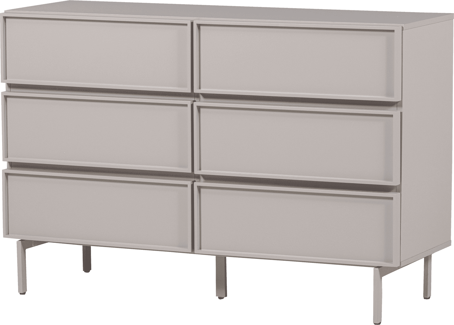 WOOOD Tours ladekast 6 lades melamine/mdf zand Bruin|Beige Ladekast