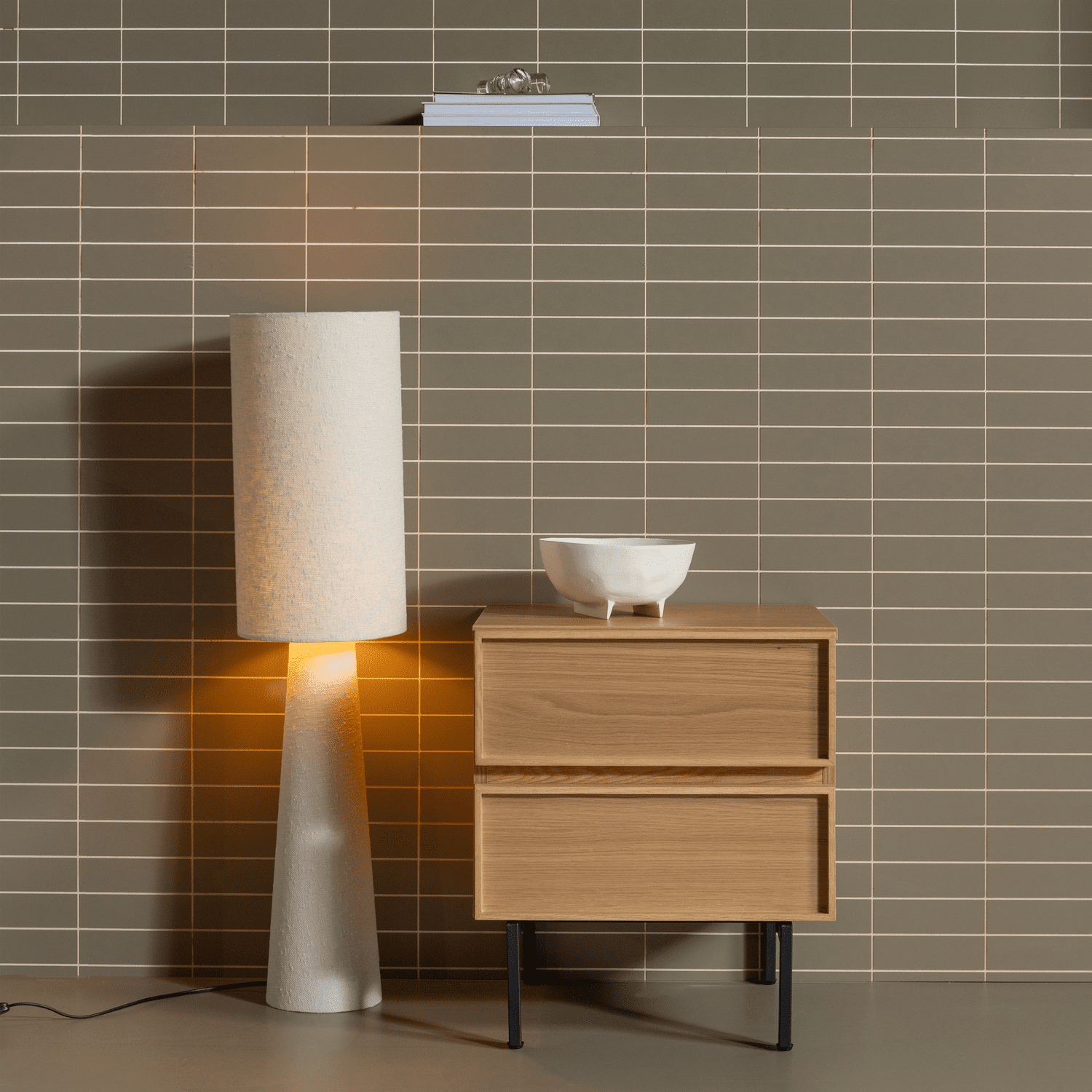 WOOOD Tours ladekast/nachtkastje 2 lades melamine/mdf naturel Naturel Nachtkastje