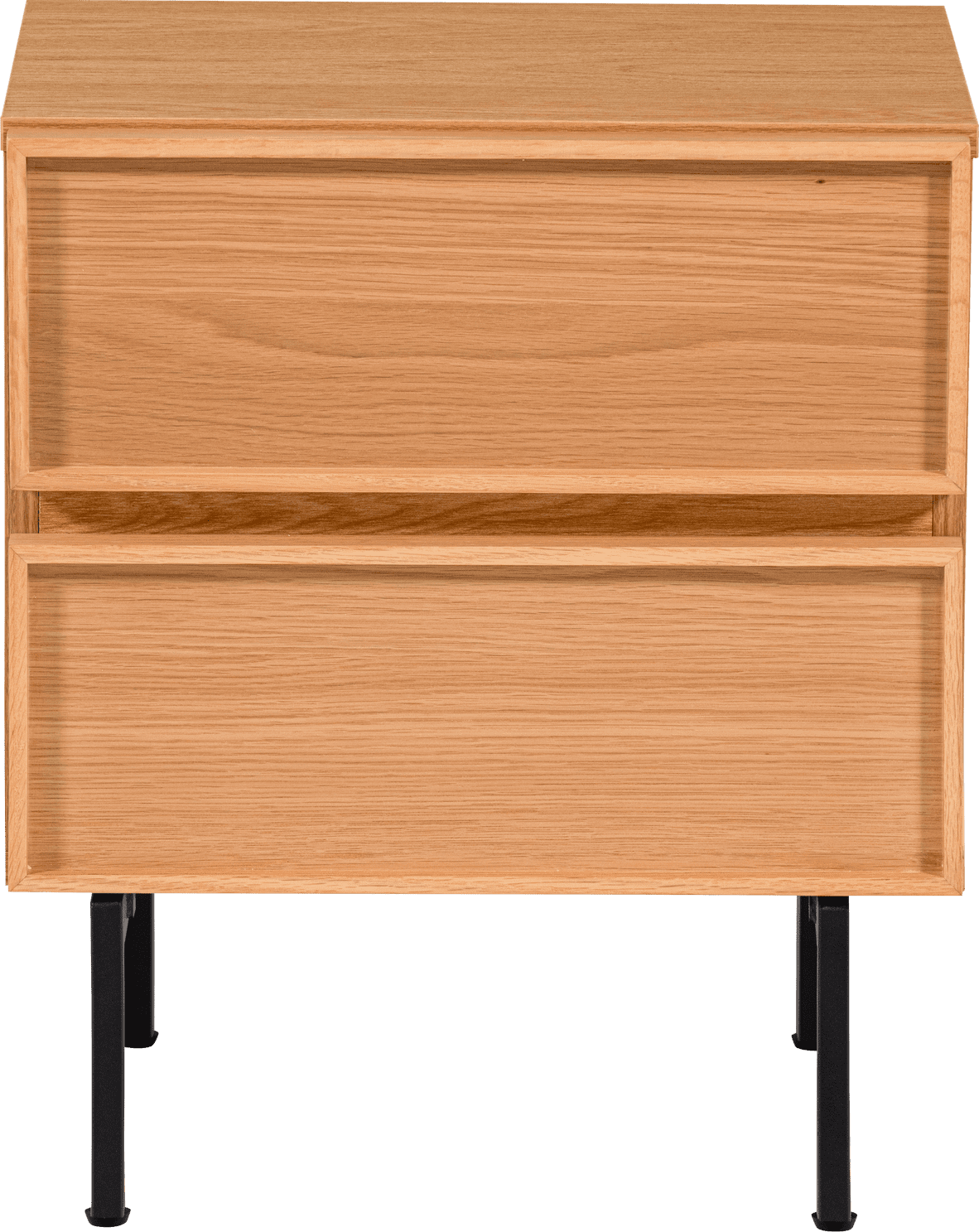 WOOOD Tours ladekast/nachtkastje 2 lades melamine/mdf naturel Naturel Nachtkastje