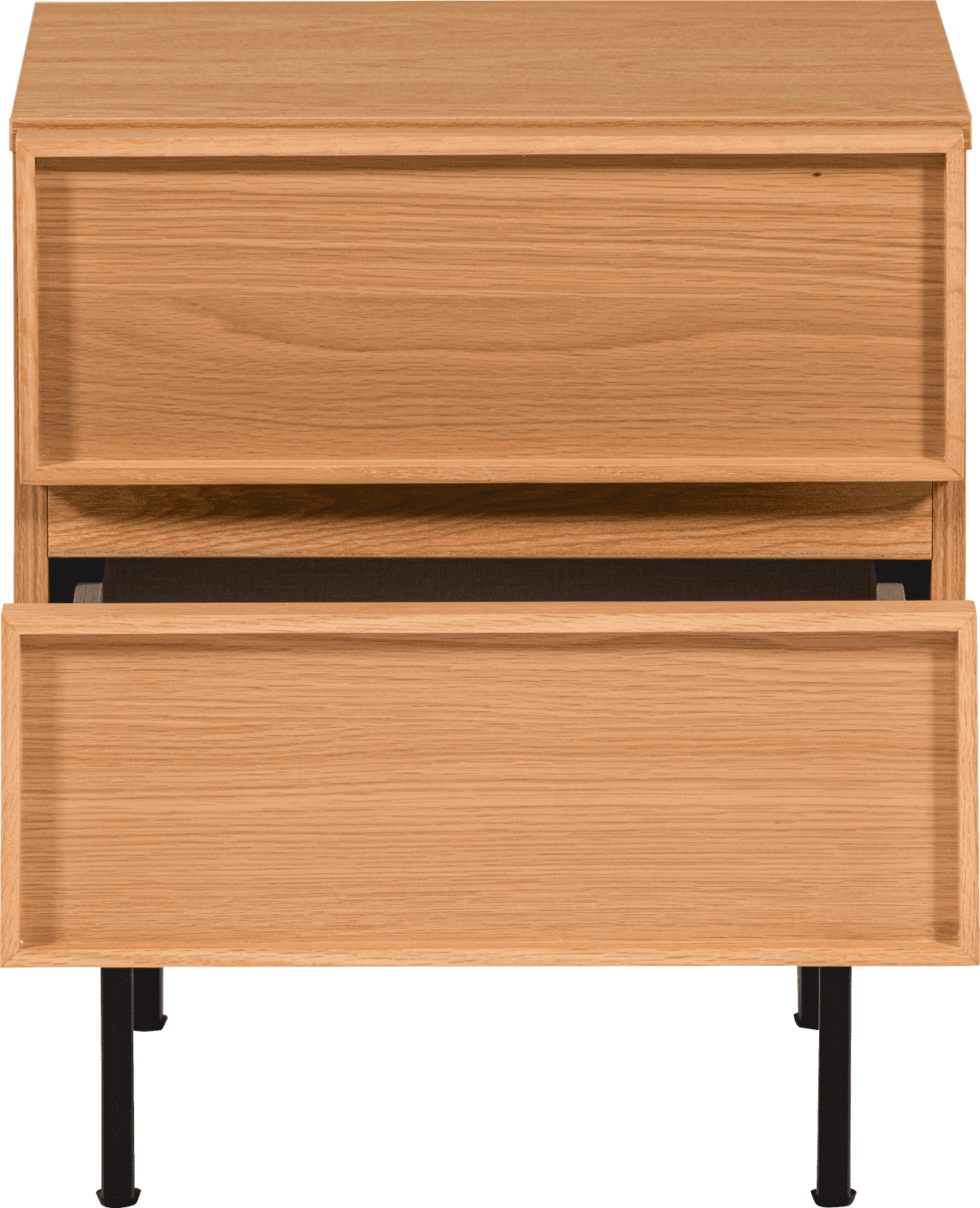 WOOOD Tours ladekast/nachtkastje 2 lades melamine/mdf naturel Naturel Nachtkastje
