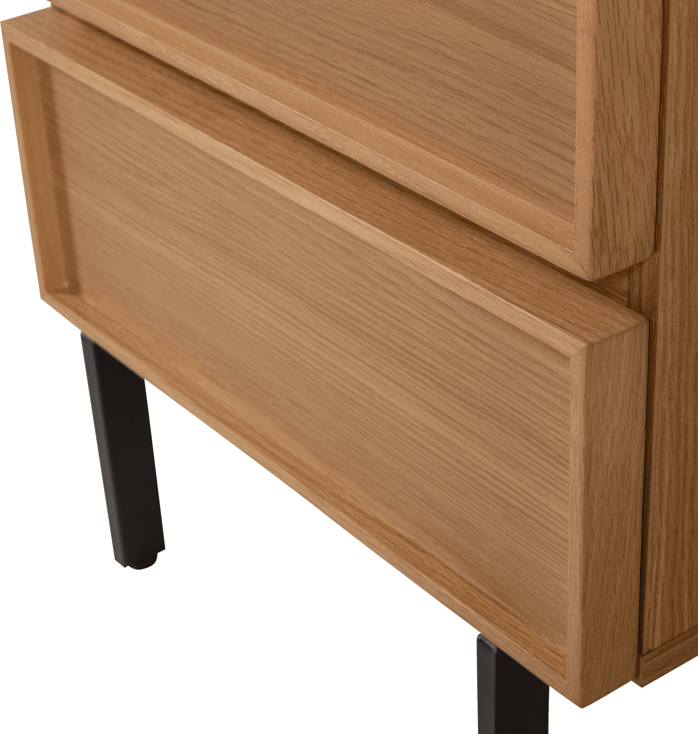 WOOOD Tours ladekast/nachtkastje 2 lades melamine/mdf naturel Naturel Nachtkastje