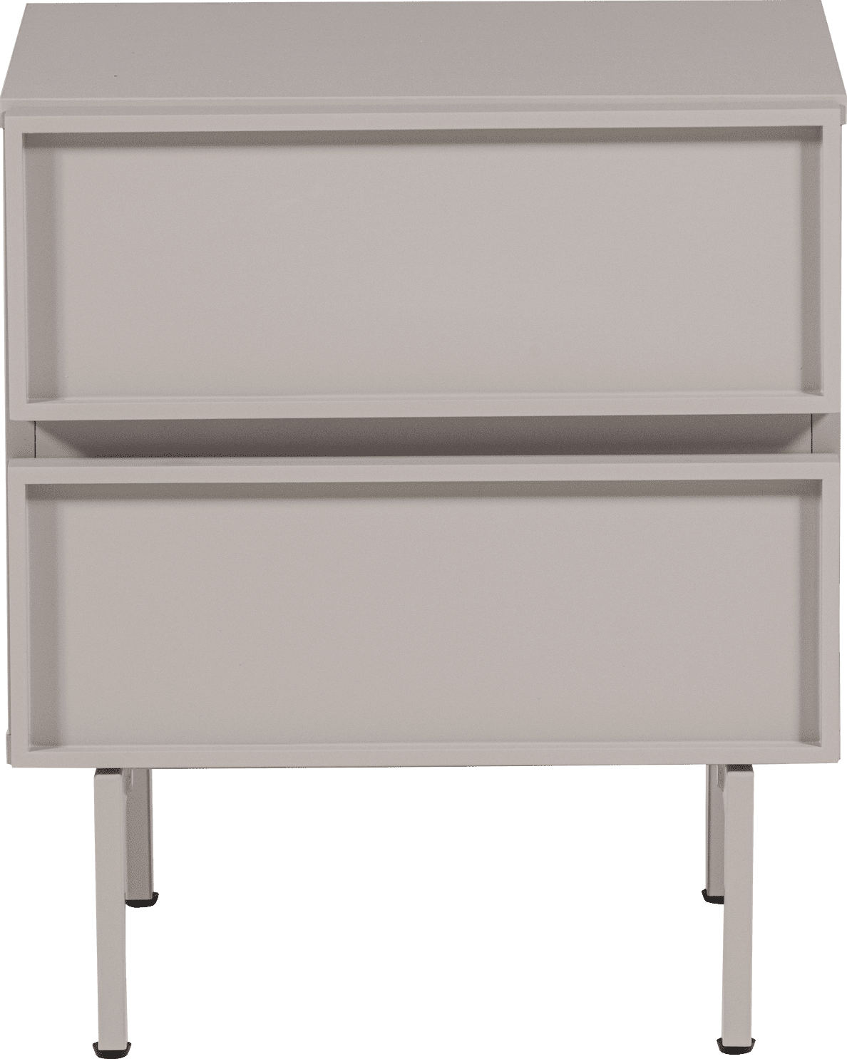 WOOOD Tours ladekast/nachtkastje 2 lades melamine/mdf zand Bruin|Beige Nachtkastje