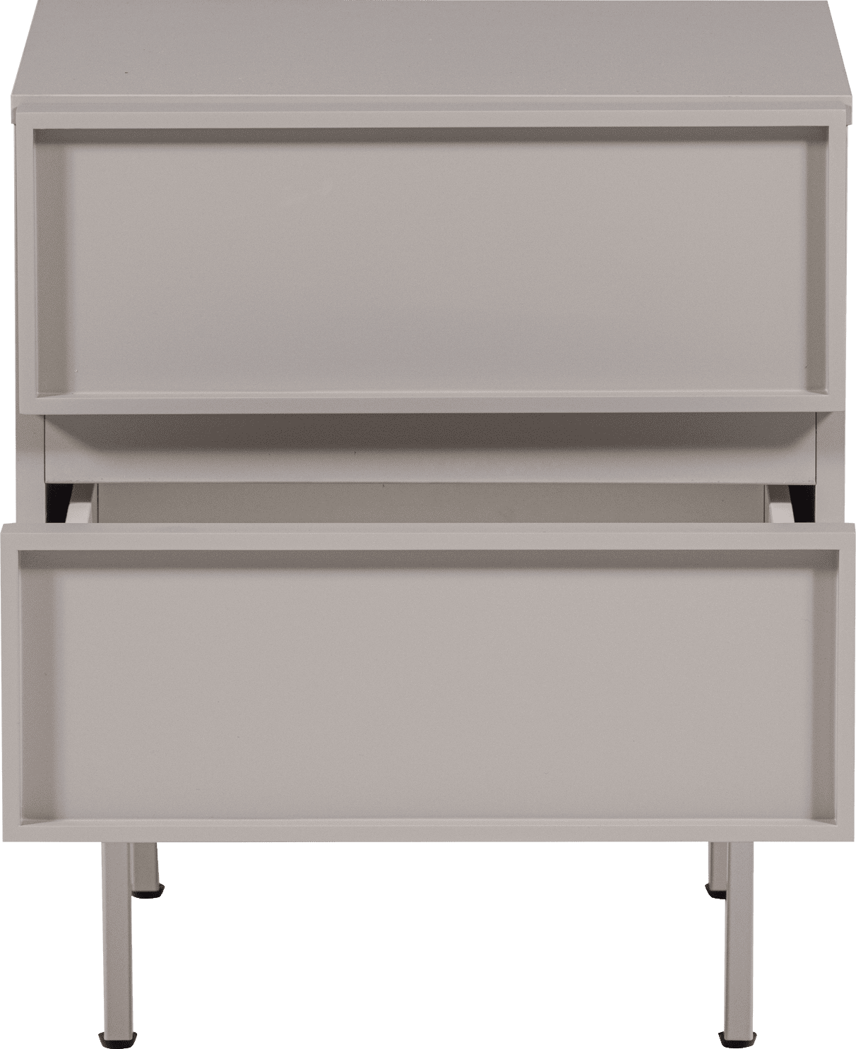 WOOOD Tours ladekast/nachtkastje 2 lades melamine/mdf zand Bruin|Beige Nachtkastje