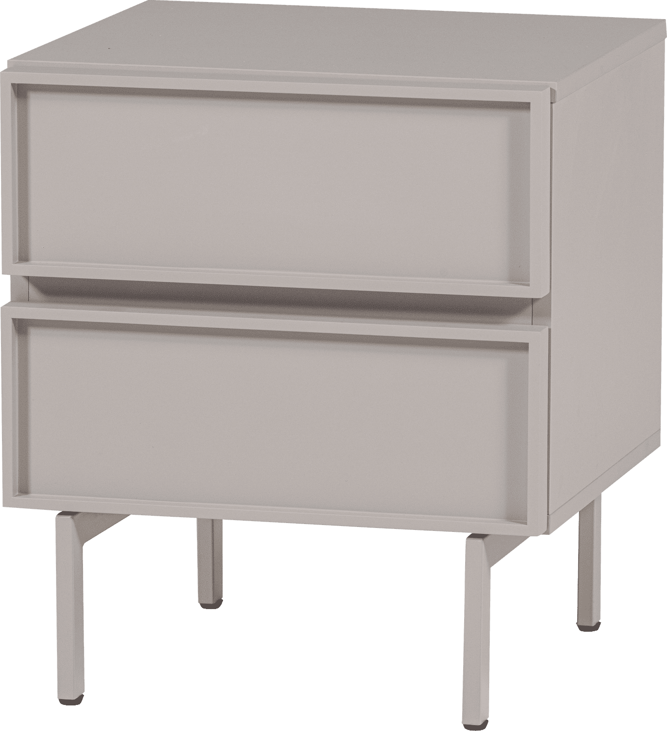 WOOOD Tours ladekast/nachtkastje 2 lades melamine/mdf zand Bruin|Beige Nachtkastje