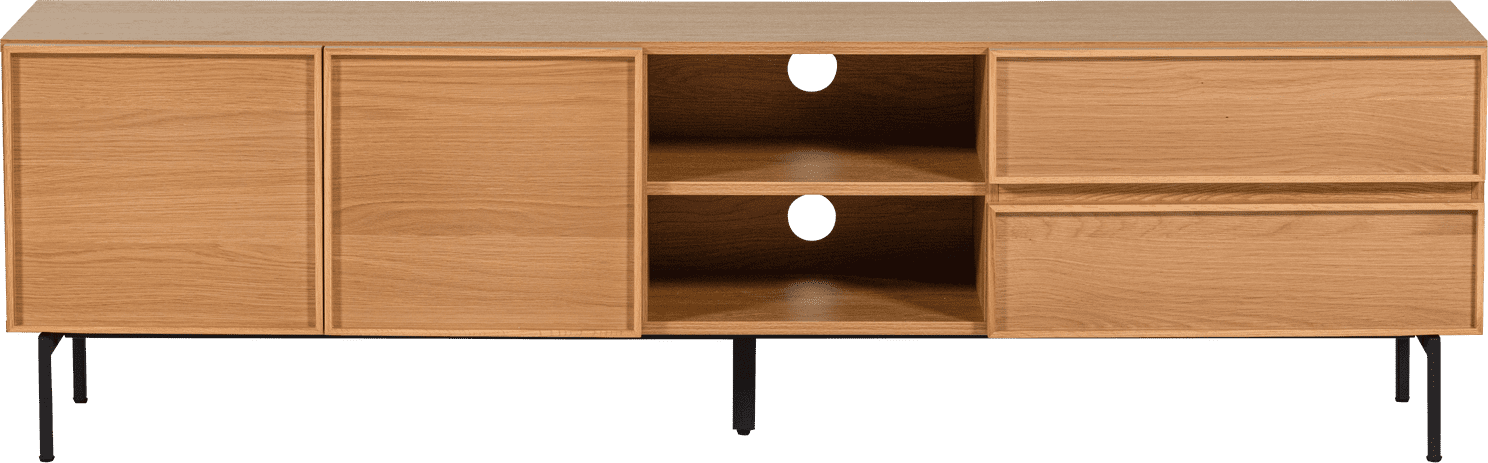 WOOOD Tours tv meubel 180cm melamine/mdf naturel Naturel Tv-meubel|Tv-dressoir