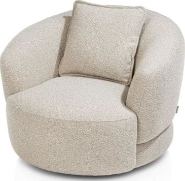Xooon Cervos fauteuil draaibaar - rond 100cm incl. 1 kussen 45x45 Fauteuil