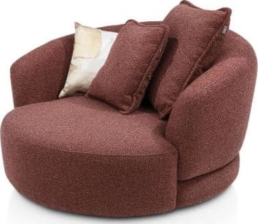 Xooon Cervos fauteuil draaibaar - rond 130cm incl. 1 kussen 60x60 + 1 kussen 45x45 Fauteuil