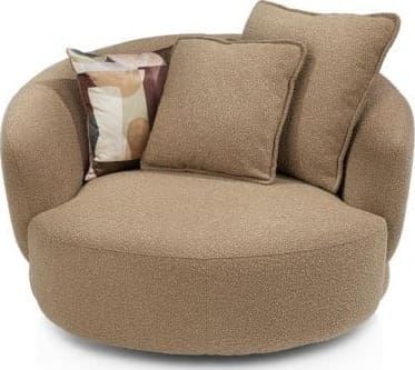 Xooon Cervos fauteuil draaibaar - rond 130cm incl. 1 kussen 60x60 + 1 kussen 45x45 Fauteuil