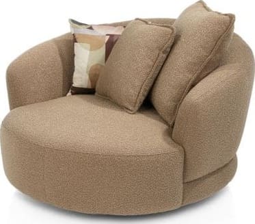 Xooon Cervos fauteuil draaibaar - rond 130cm incl. 1 kussen 60x60 + 1 kussen 45x45 Fauteuil