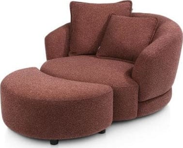 Xooon Cervos poef/hocker bij fauteuil draaibaar groot Fauteuil