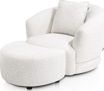 Xooon Cervos poef/hocker bij fauteuil draaibaar klein Fauteuil