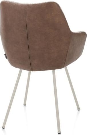 Xooon Mats armstoel 4-poots - creme - combi Pala cognac + Luton koper Cognac Armstoel