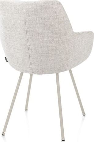 Xooon Mats armstoel 4-poots - creme - stof Luton - creme Beige|Wit Armstoel