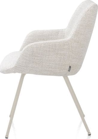 Xooon Mats armstoel 4-poots - creme - stof Luton - creme Beige|Wit Armstoel