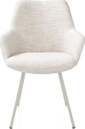 Xooon Mats armstoel 4-poots - creme - stof Luton - creme Beige|Wit Armstoel