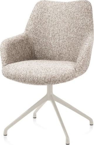 Xooon Mats armstoel aluminium frame 4-poots - draaibaar creme - stof Luton - koper Koper Armstoel