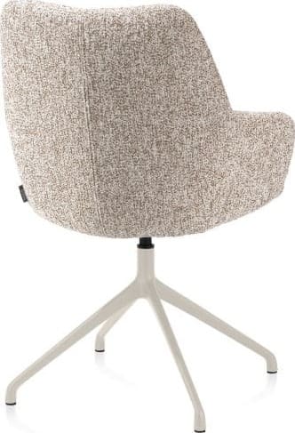 Xooon Mats armstoel aluminium frame 4-poots - draaibaar creme - stof Luton - koper Koper Armstoel