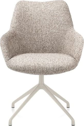 Xooon Mats armstoel aluminium frame 4-poots - draaibaar creme - stof Luton - koper Koper Armstoel