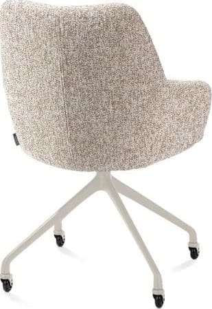Xooon Mats armstoel aluminium frame wielen creme - stof Luton - koper Koper Armstoel