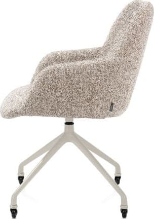 Xooon Mats armstoel aluminium frame wielen creme - stof Luton - koper Koper Armstoel