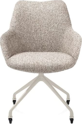 Xooon Mats armstoel aluminium frame wielen creme - stof Luton - koper Koper Armstoel