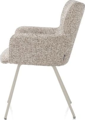 Xooon Sage armstoel 4-pootjes creme - stof Luton - koper Koper Armstoel