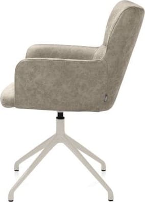 Xooon Sage armstoel draaibaar - creme - stof Oregon - beige Beige Armstoel