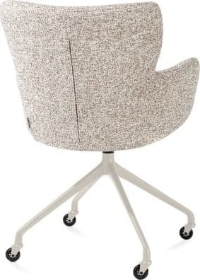 Xooon Sage armstoel + wielen - alu frame in creme - stof Luton - koper Koper Armstoel